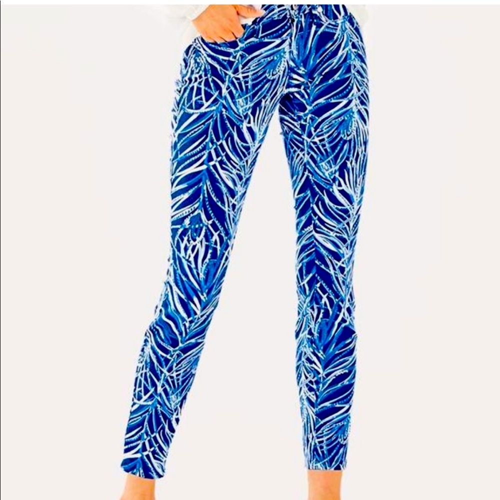 NWOT Lilly Pulitzer South Ocean skinny crop blue pants spring summer 4